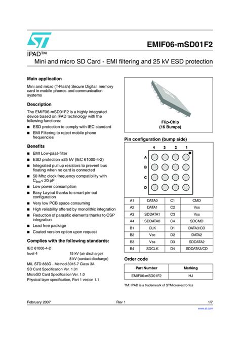 sd card esd protection|EMIF06.
